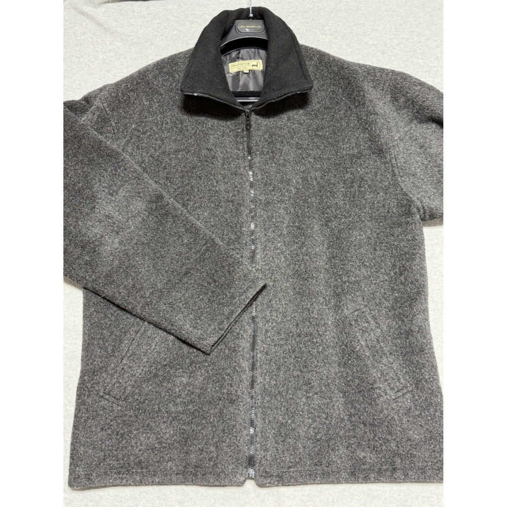Peruvian Link Alpaca Collection Mens XXL Charcoal Gray Full Zip Jacket Made Peru
